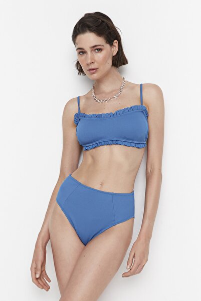 Trendyol Collection Bikini-Hose - Blau - Unifarben