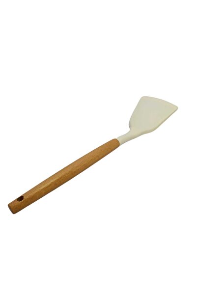 ncy ملعقة سيليكون بمقبض خشبي غير لاصق مقاومة للحريق