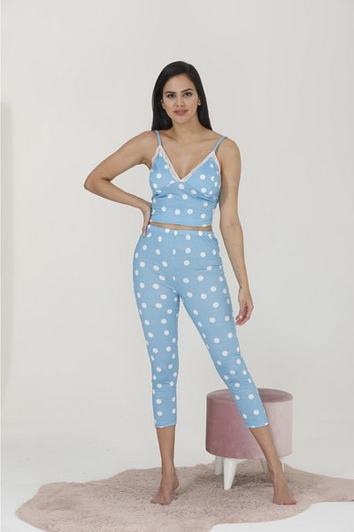 Yenimodam Costum Capri pentru femei cu buline 12033