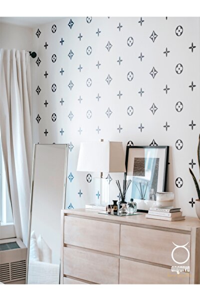 ANGARYA Modern Stil, Dekoratif Louis V. Desenler, Ev Dekorasyonu Şeffaf Duvar...