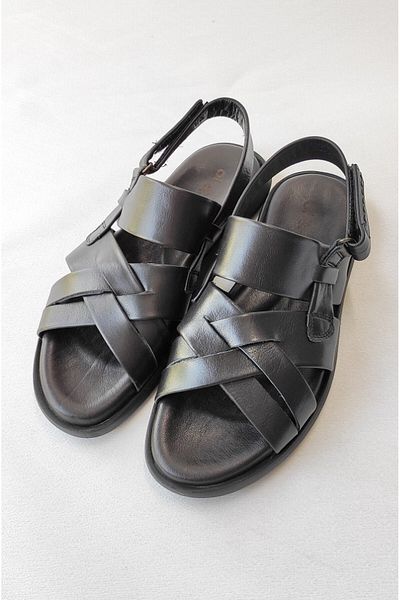 Of&Off Men's Genuine Leather Sandals