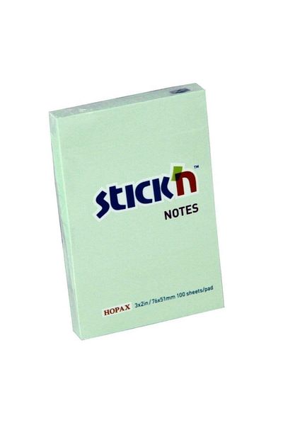 Gıpta Hopax Stickn Adhesive Note Paper 100 Sheets 76x51 Mm Pastel Green