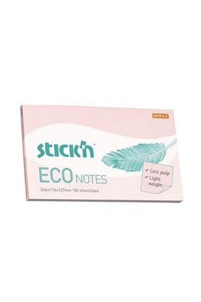 Gıpta Hopax Stickn Adhesive Note Paper 100 Sheets 76x127 Mm Eco Patel Pink