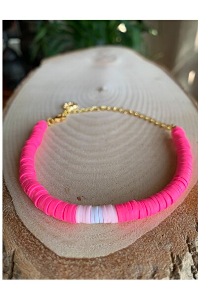 monalisatoka Fimo boncuk 8mm pembe halhal