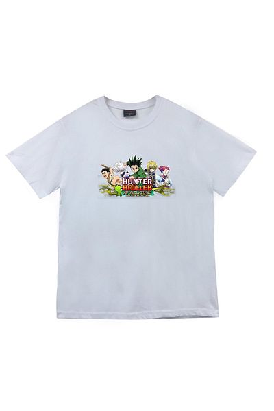 fame-stoned Μπλουζάκι Hunter Anime Printed Unisex 100% βαμβακερό λευκό μπλουζάκι