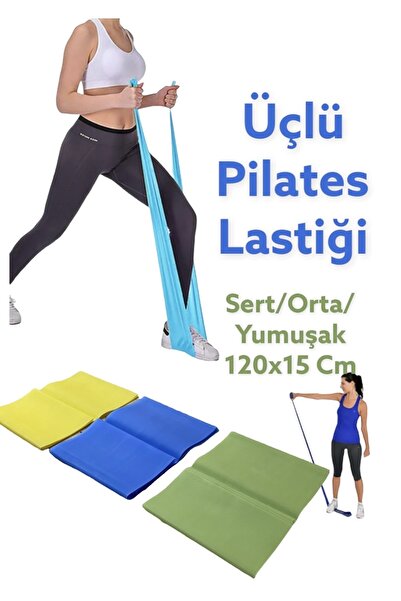 REMEGE رباط بيلاتيس 3 قطع / رباط بيلاتيس مرن 3 قطع / مجموعة تمارين 3 قطع / رب...