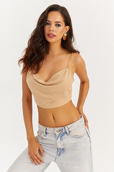 Cool & Sexy Bluse - Braun - Slim Fit