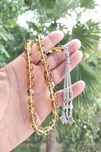 TesbihART Toprak Fosilli Baltık Kokulu Sıkma Toz Kehribar Tesbih