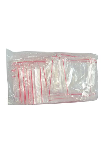 LokmanAVM Kilitli Naylon Torba Poşet 5x5 Cm Şeffaf 100 Adet 1 Paket