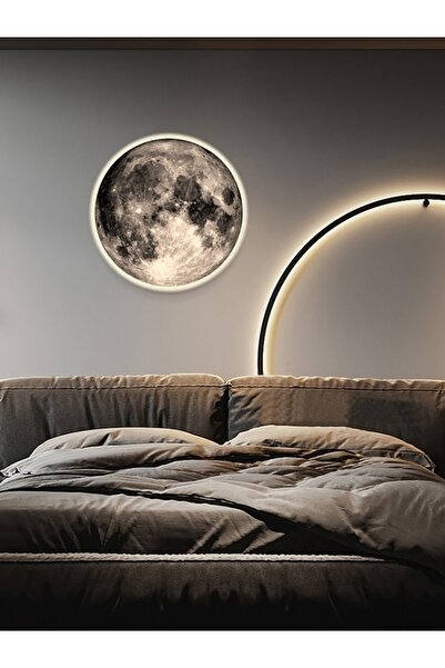 Gökyüzü Panel New-moon, Modern Aplik, 30cm Led 25watt, Led Duvar Aplikleri, Yatak Odası Aplik, Yatak Başı Aplik