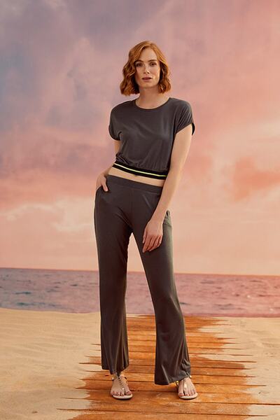 GİZZEY 20800 Kadın Crop Takım