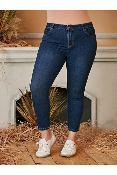 RMG Büyük Beden Mavi Kot Pantolon 1465