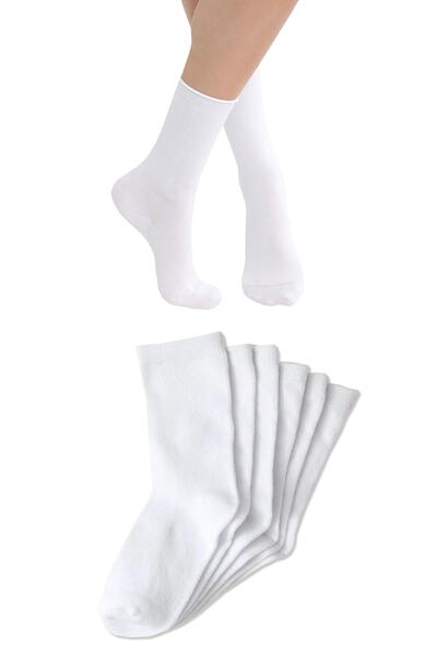 Socks Stations Памучни черни чорапи, комплект от 6 чифта