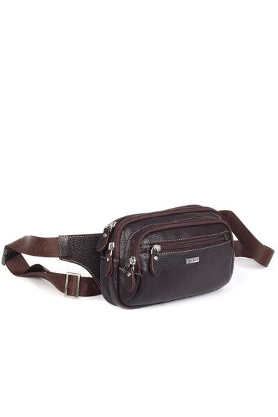 Aka Deri 113 Geantă pentru bărbați din piele naturală maro