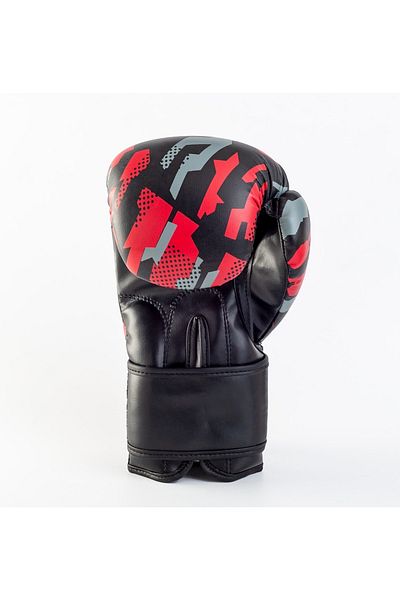Limitless Camo Red Pu Boxing Gloves