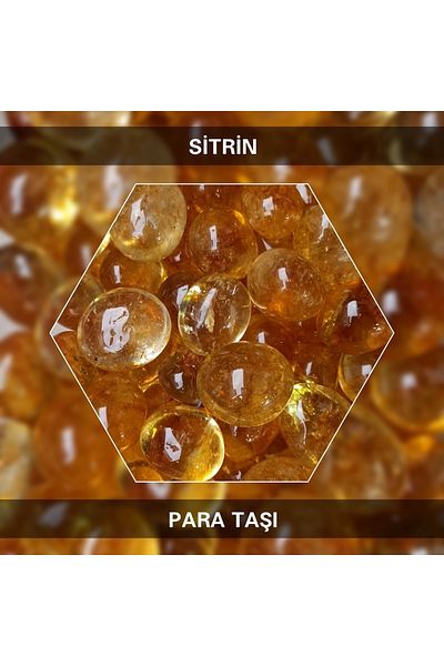 Sahi Aksesuar Money Stone Citrine Natural Stone Tumbled Piece