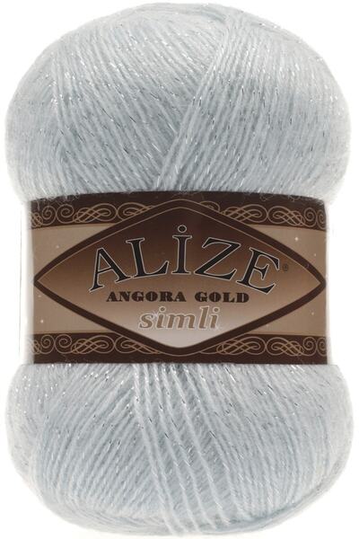 Alize Angora Gold Simli El Örgü Ipi Buz Mavisi 514
