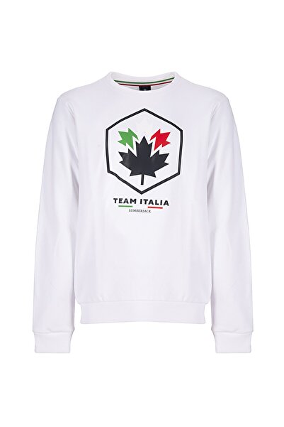 lumberjack Renato Logo Erkek Beyaz Sweatshirt (101093361)
