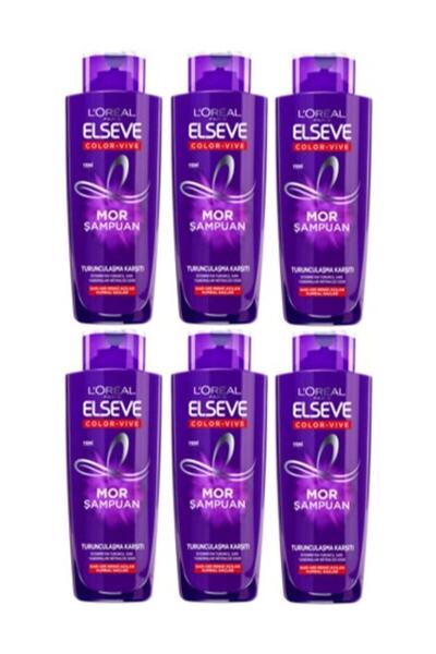 ELSEVE L'oréal Paris  Turunculaşma Karşıtı Mor Şampuan 200ml X 6
