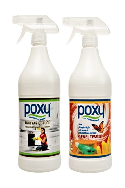 Poxy Genel Temizlik 1000 ml + Ağır Yağ Çözücü 1000 ml SET