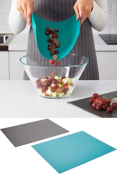 İLİVA Flexible Cutting Board, Fruit, Vegetable, Bread and Meat Chopping Board (Bpa Free)