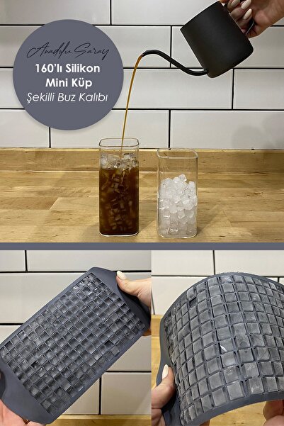 Anadolu Saray Çarşısı Pratik 160lı Silikon Minik Küp Şekilli Buz Kalıbı | Mini Buz Küpü | Sunum Buz