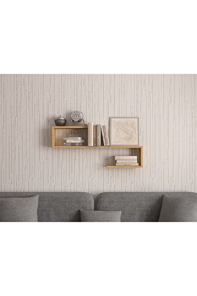 DİİZY HOME Meşe Duvar Rafı Kitaplık