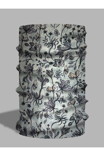 LU&MA Flower Patterned Neck Collar - Baf Buff