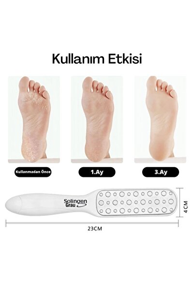 Grau Profesyonel Solingen Paslanmaz Çelik Lazer Topuk Ve Ayak Törpüsü