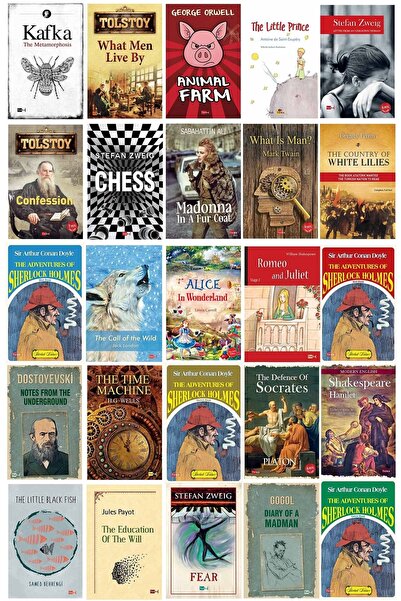 Tutku Yayınevi Ingilizce Hikaye Seti - 25 Kitap - English - Hikayeler