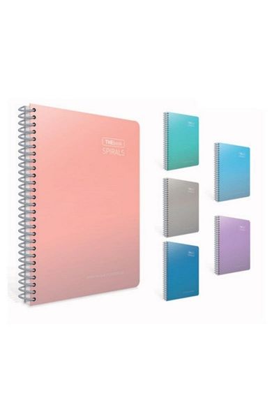 Gıpta Thebook Spırals Sp. غطاء صلب دفتر 17x24 140 Yp مخطط (سعر القطعة، لون مختلط) 5518
