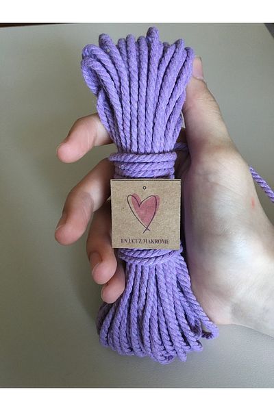 EN UCUZ MAKROME Macrame Rope (10 Meters) 3 Twist Dredging Rope Cotton Twisted Multi-Purpose Rope