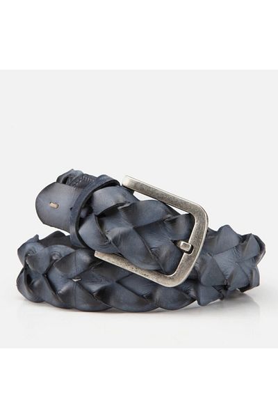 Hotiç Ανδρική ζώνη από γνήσιο δέρμα Navy Blue