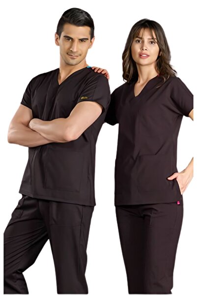 ÇİZGİ MEDİKAL Siyah Likralı Dr Greys Modeli Cerrahi Takım