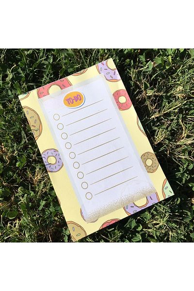 YeşilStationery Donat Patterned Note Paper