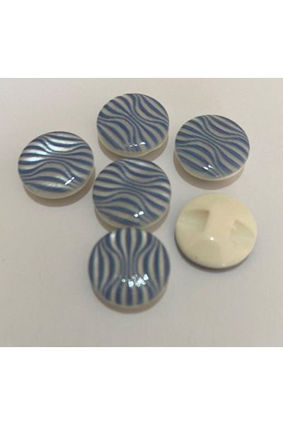 Öztürk Mother of Pearl Covered Baby Button. 1.5cm Pack of 6.