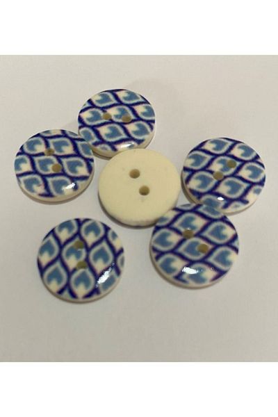 Öztürk Porcelain Covered Baby Button. 1.5cm Pack of 6.