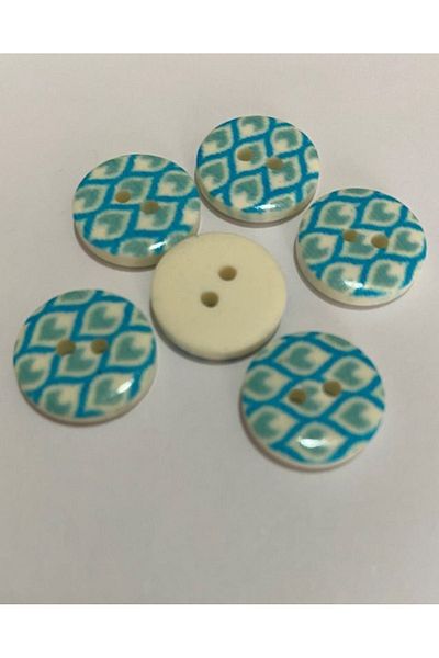Öztürk Porcelain Covered Baby Button. 1.5cm Pack of 6.