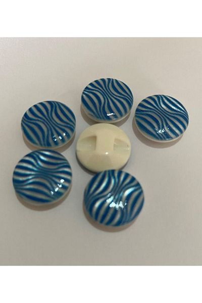 Öztürk Mother of Pearl Covered Baby Button. 1.5cm Pack of 6.