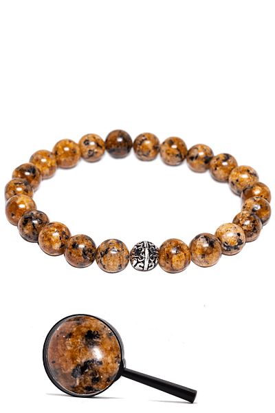 Tesbih Atölyesi Natural Orange Quartz Stone Silver Bracelet - Certified and Apparatus