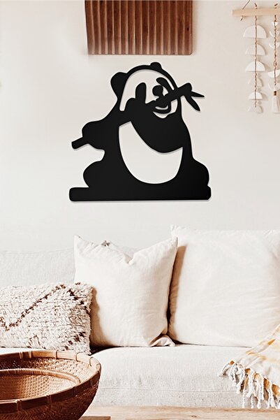 AHWALL Διακοσμητικό Ξύλινο Πίνακα με θέμα το Panda