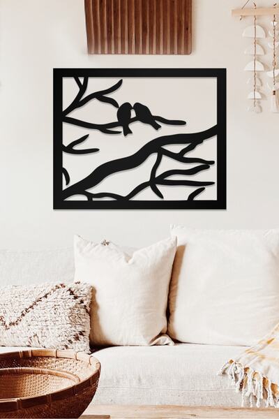 AHWALL Διακοσμητικό ξύλινο ζωγραφικό με θέμα το πουλί στο κλαδί