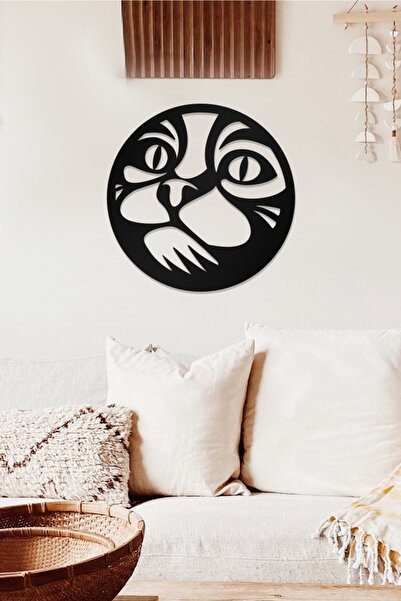 AHWALL Декоративна дървена картина с котешка тематика