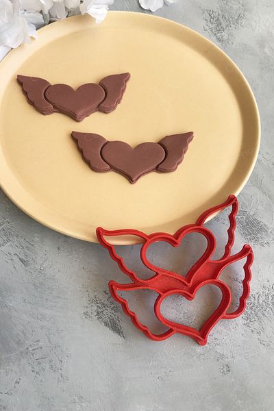 CESTOPİENO Double Wing Heart Dough Shaper / Cookie Mold