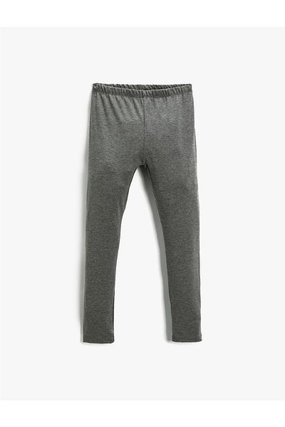 Koton Leggings with Elastic Waist Band, Ankle Length