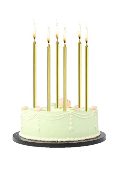 Genel Markalar Uzun Gold Pasta Mumu 20 Cm 6lı Set