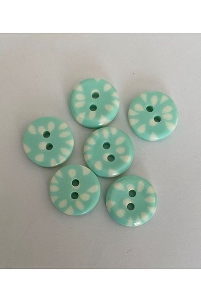 Öztürk Spotted Polyester Baby Button 1.5cm Pack of 6