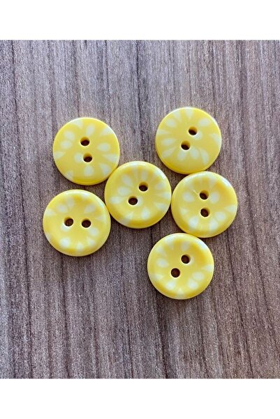Öztürk Spotted Polyester Baby Button 1.5cm Pack of 6