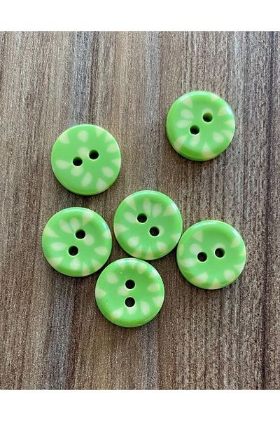 Öztürk Spotted Polyester Baby Button 1.5cm Pack of 6