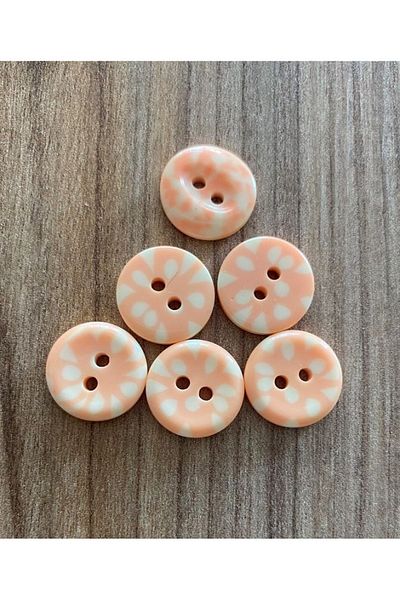 Öztürk Spotted Polyester Baby Button 1.5cm Pack of 6